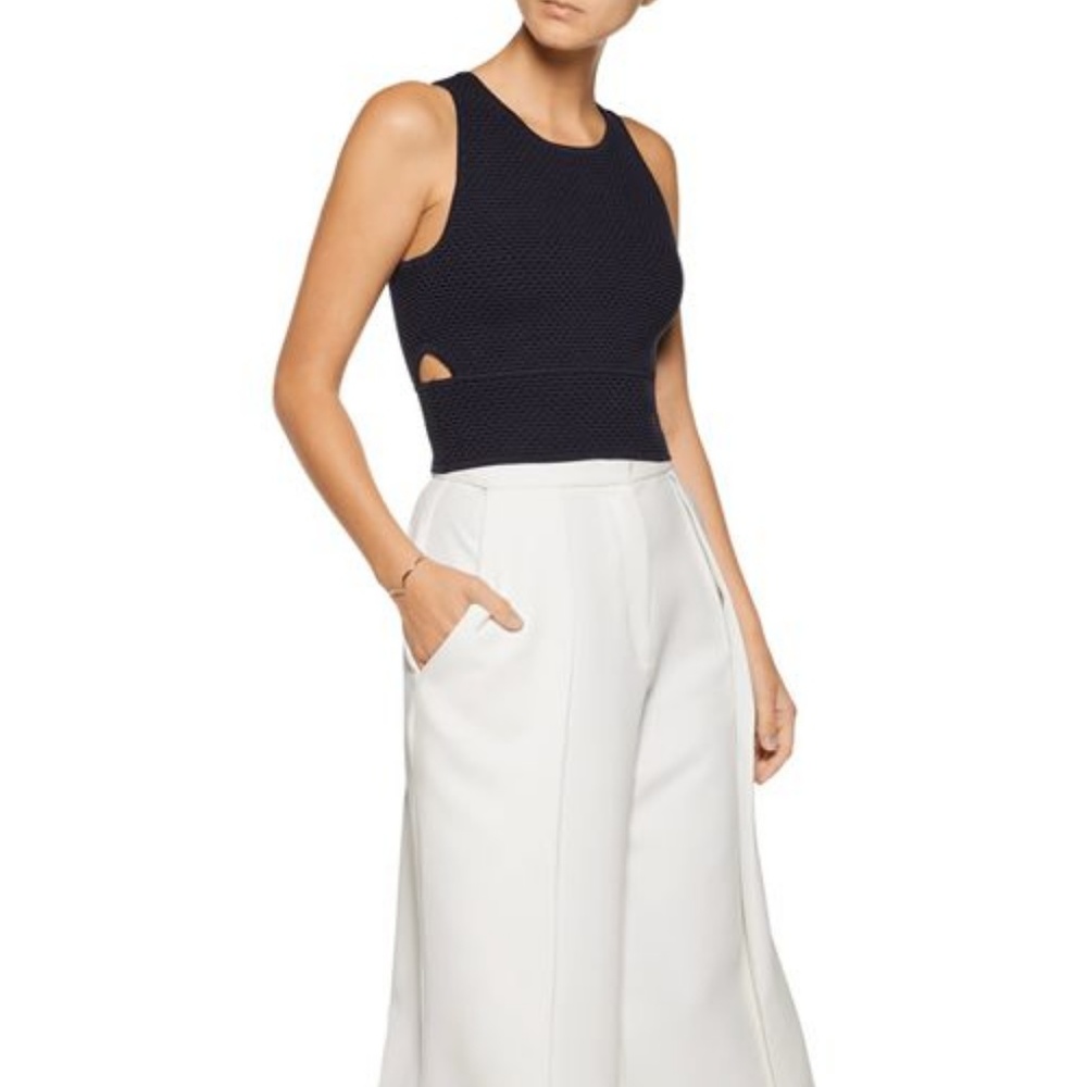 Jonathan Simkhai White Knit Cutout Top (NWT)